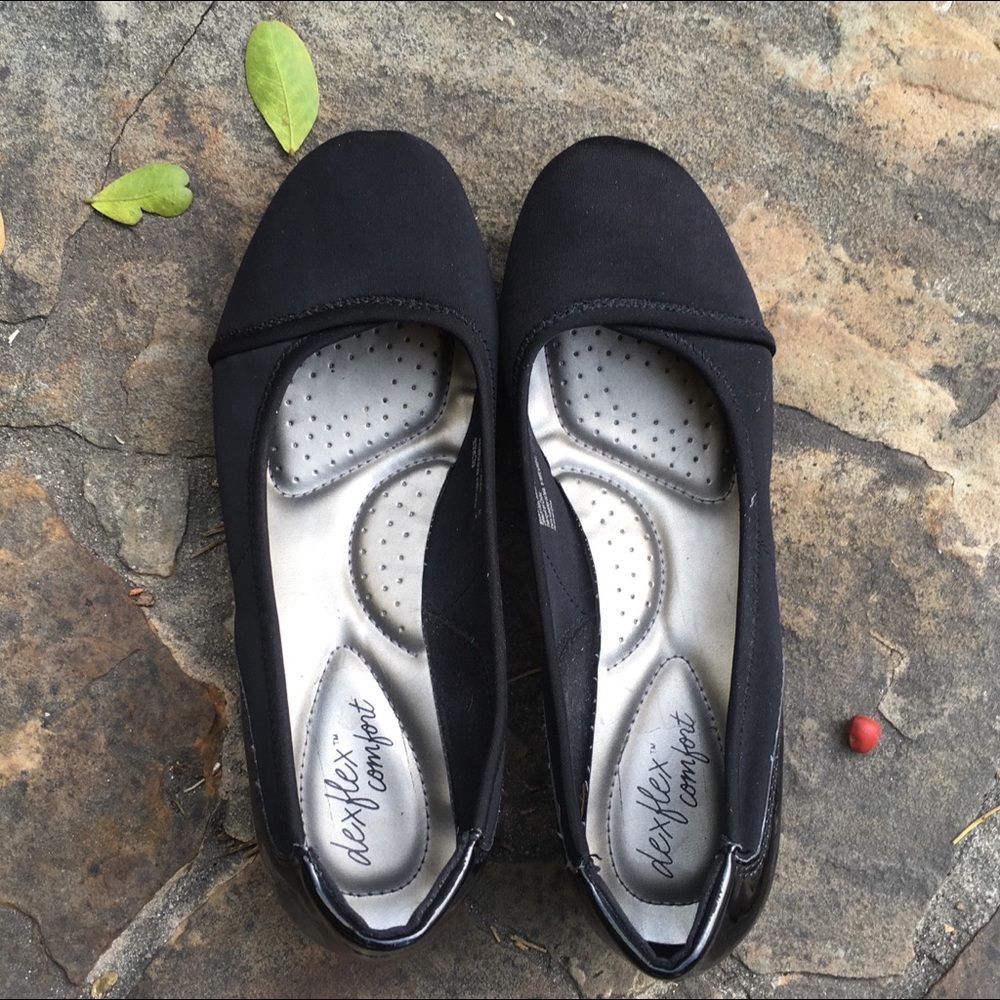 Dexflex Comfort Black Wedge Shoes